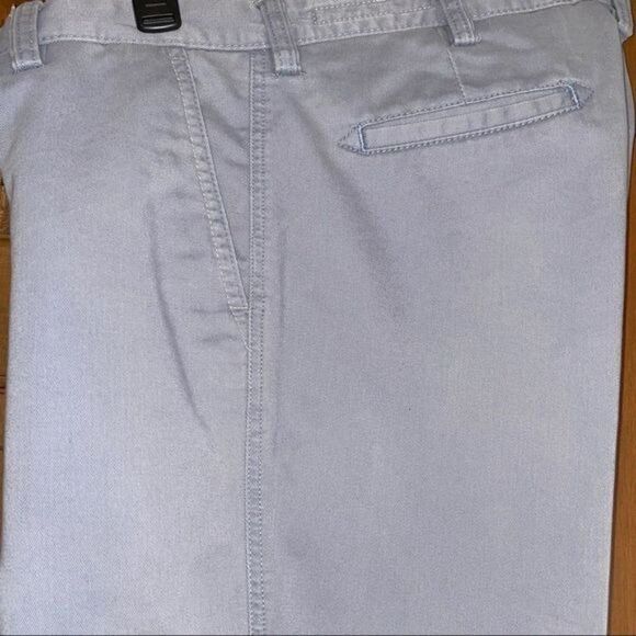 Men's Haggar Life Khaki 34 x 34 Straight-Fit Comfort Chino Flat-Front Pants gray - Picture 5 of 11